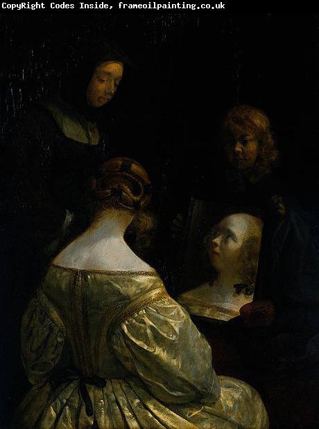 Gerard ter Borch the Younger Woman at a mirror